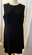 Little Black Basic Dress Sleevless Size XL Zipper Back by Allegra K