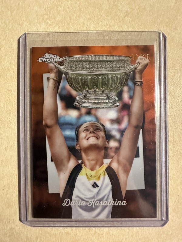 2025 Topps Chrome Tennis Daria Kasatkina #CTD-5 Captured Orange Refractor #16/25