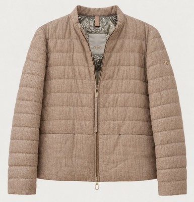DUNO Daunenjacke aus 100 % Leinen | Italienische Designermarke - Gr. 40 