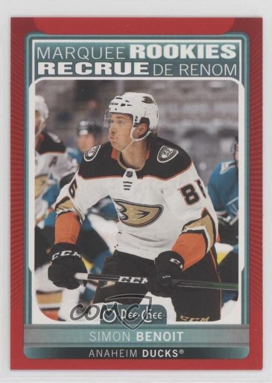 2021 Upper Deck Series 2 O-Pee-Chee Update Red Border Simon Benoit Rookie RC 2d8