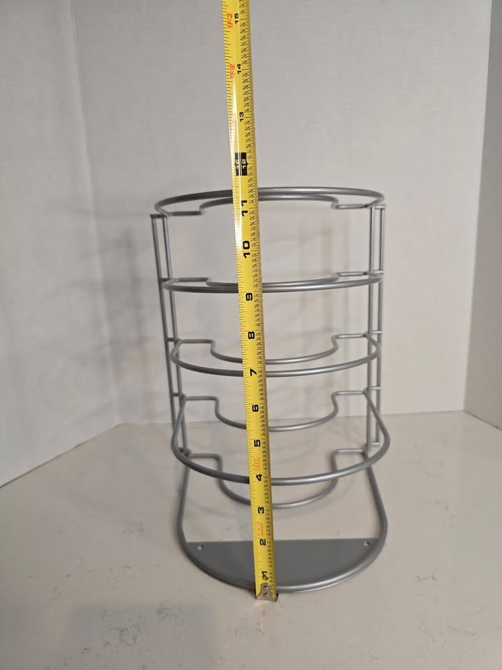 Rubbermaid 4 Tier Heavy-Duty Pot Pan Organizer Racks Cookware Lids Holder Gray