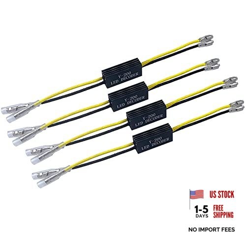 4 Pcs Motorcycle LED Turn Signal Decoder Load Resistors, 10W 10Ω Flash Fix - Picture 1 of 7