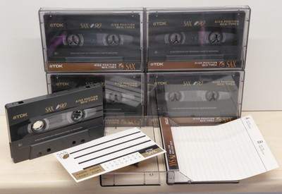 5x TDK SA-X 90 *UNBESCHRIFTET+Sticker* Kassette Cassette TYPE 2 IEC II *TOP*