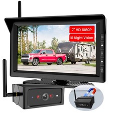 Magnetic Wireless Backup Camera with 7" Split Screen Monitor, 2Mins DIY Insta...
