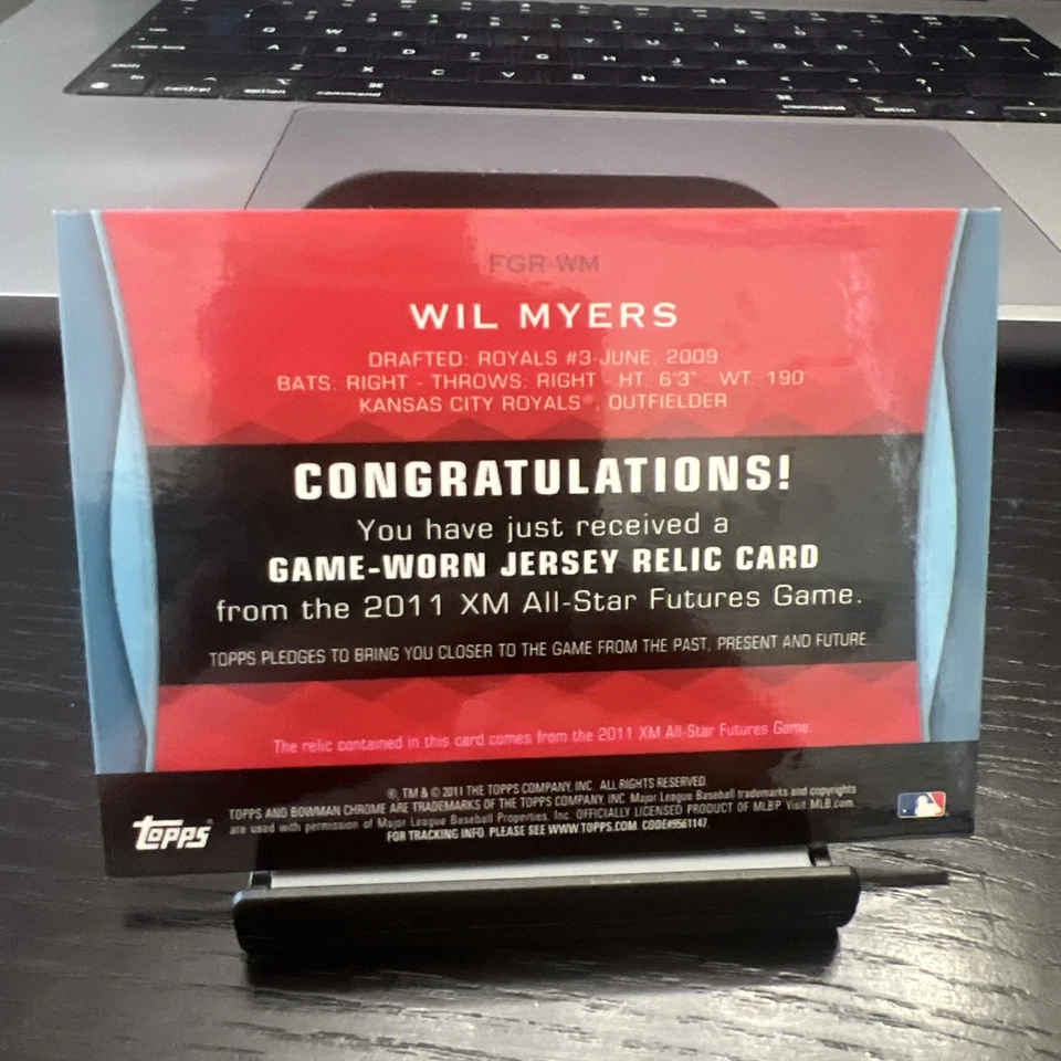 2011 Bowman Draft Futures Game Relics Wil Myers #FGR-WM D - Image 3 of 3