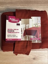 Better Homes  Gardens Brick Red Tablecloth 60 by 102 Oblong Polyester Blend