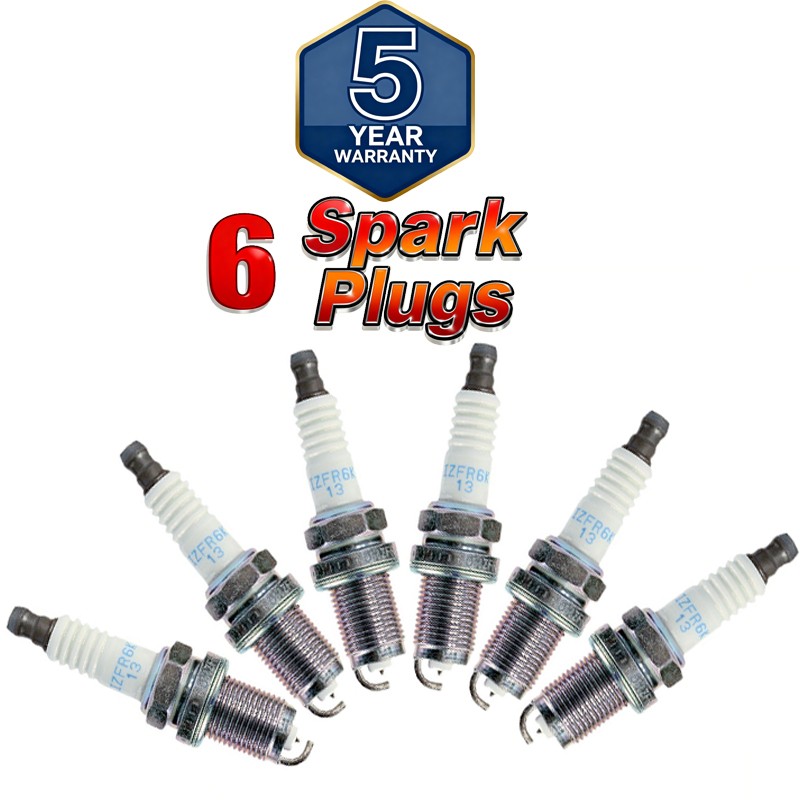6PCS New NGK 12290-R70-A01 ILZKR7B11 Iridium Spark Plugs For Honda Acura