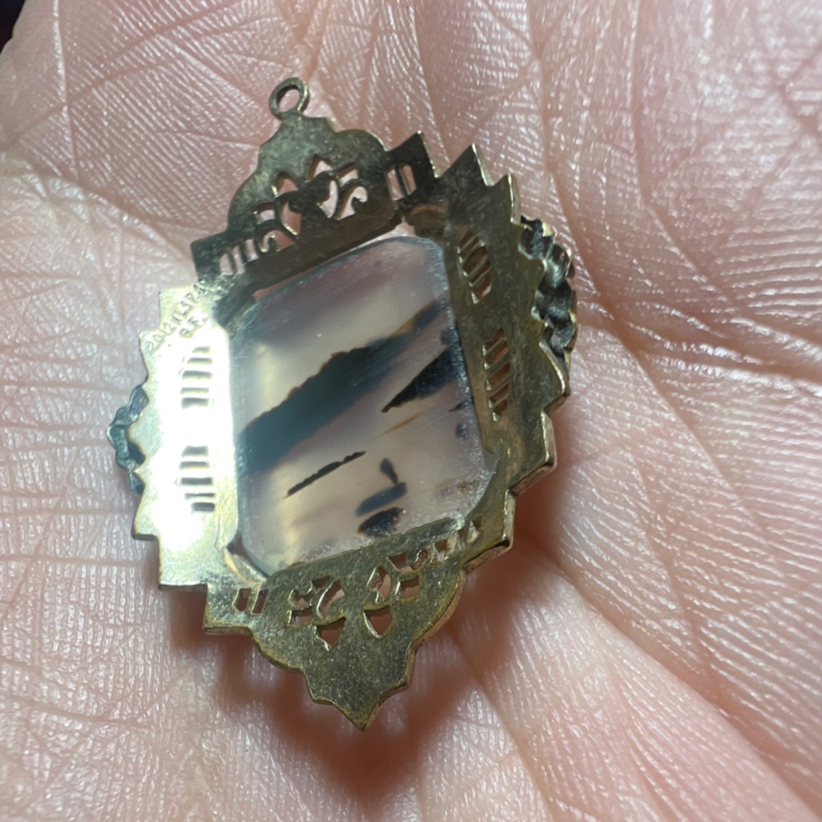 Multicolor Moss Agate Cabochon Statement Rectangu… - image 6