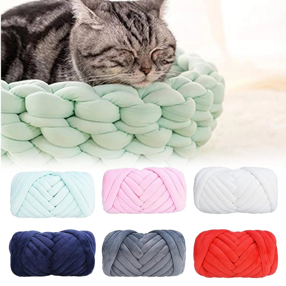 Chunky Cotton Yarn For Arm Knitting Jumbo Giant Bulky Yarn 1 Roll For Wide Uses - Image 2 of 4