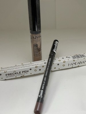 LOT NYX HD Studio Photogenic Concealer CW05 Medium, Freckle Pen, Lip Liner New