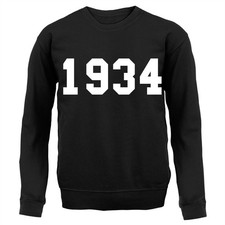 1934 College Style - Adult Hoodie - 89th Birthday Gift Present 89 Ideas