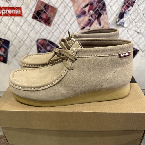 Clarks Stinson Hi Wallabees Chukka Boots Men's 8 Sand Suede Daim Sable Shoes