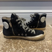 Golden Goose Deluxe Brand Francy High-Top Sneakers EU size 38 US 7 .5 Navy
