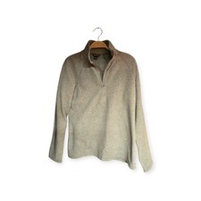Eddie Bauer Women's Quarter Zip Fleece Grey Size Small Long Sleeve