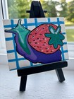 ACEO Original, Mixed Media, Mini Art, Strawberry Snail — photo 2