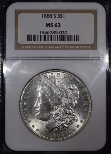 1888-S Morgan Silver Dollar "NGC MS62" *Free S/H After 1st Item*