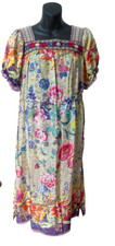 Johnny WAS 100 Silk Floral Embroidered Dress with Slip XS
