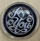 Rare 1986 Vintage “I Love You” Crown Mint- 1 Troy Oz .999 Silver Round