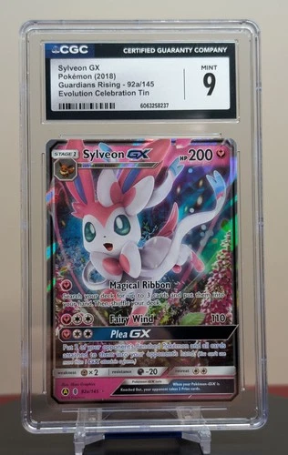 Pokemon Graded Sylveon GX #92a/145 Guardians Rising CGC 9