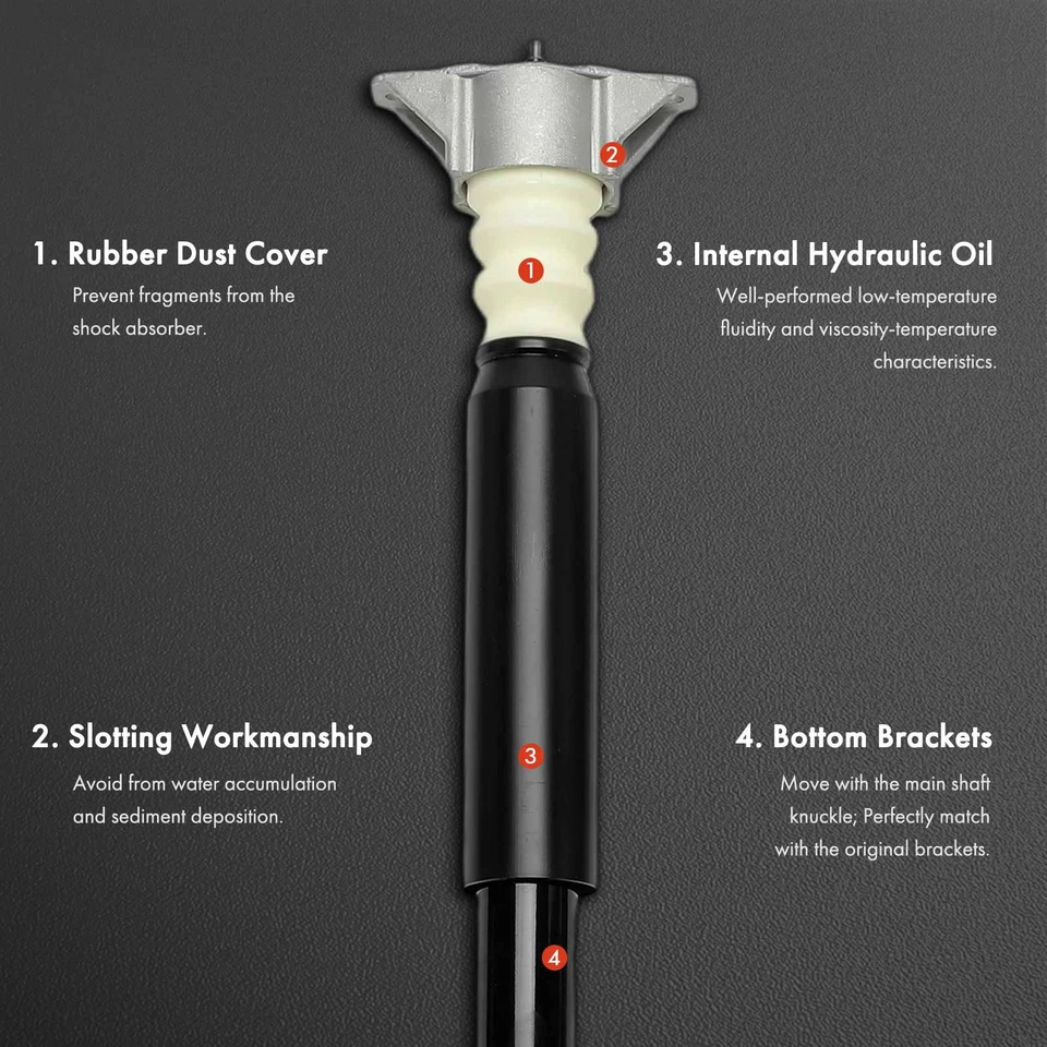 2x Rear Shock Absorber w/ Top Mount for Mazda 3 2004-2009 5 2006-2010 2012-2015 - Image 3 of 4