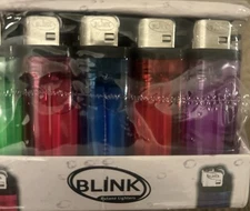 Blink Butane Lighters 50 Mix Color BRAND NEW SEALED BOX FREE SHIPPING