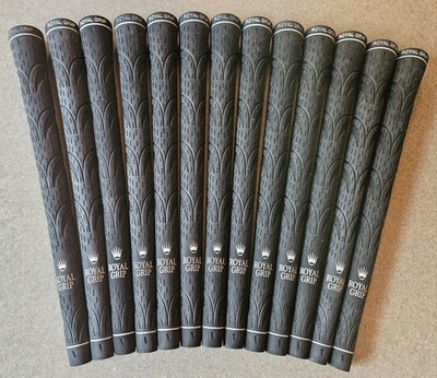 Royal Grip X-Treme V Golf Club Grips Black .580 Round Core Standard Size New
