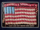 Vintage 1994 Ande Rooney Campbell's Soup American Flag  Porcelain Sign