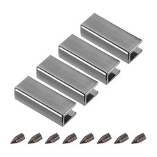 4 Pcs Belt Buckle End Tip for Sewing DIY Accessories 0.95 Inch, Black 