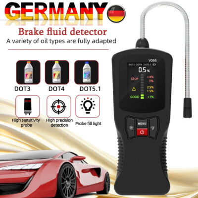 LCD Auto KFZ Bremsflüssigkeitstester Brake Fluid Tester Prüfgerät DOT 3/4/5.1 DE