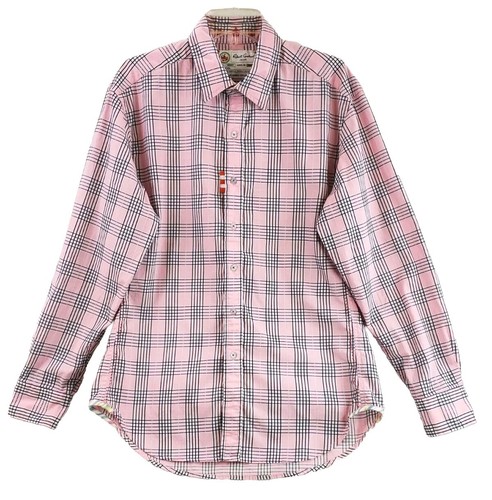 Robert Graham Pink Plaid Button Up Long Sleeve #046732 Size Large Button Up