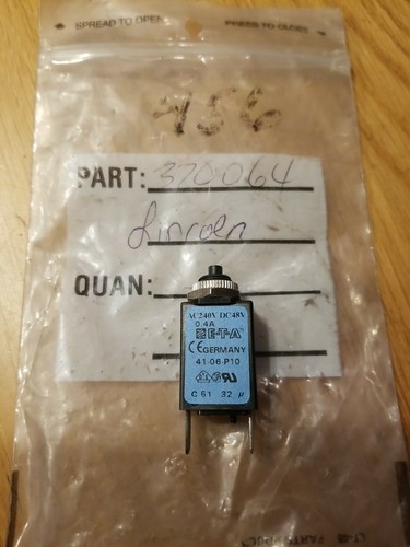  LINCOLN, 370064 SCHUTZSCHALTER BAUGRUPPE 0,4 AMP NEU - Bild 1 von 2