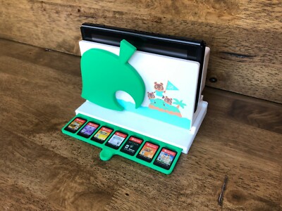 Nintendo Switch Game Holder, Animal Crossing Leaf Dock Stand, New Horizons