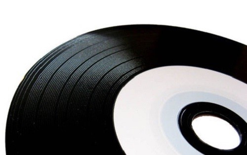 10 Black Bottom Vinyl look CD-R White Printable Blank discs CD R 52x 700MB MR226 - Picture 3 of 3