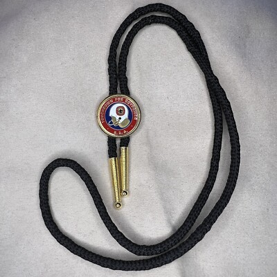 BSA Touchdown for Boy Power Bolo Tie w/ Black String Gold Tips BT-253