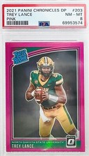 2021 Panini Chronicles Optic Trey Lance Rated Rookie Pink Prizm SP #203 PSA 8 🔥