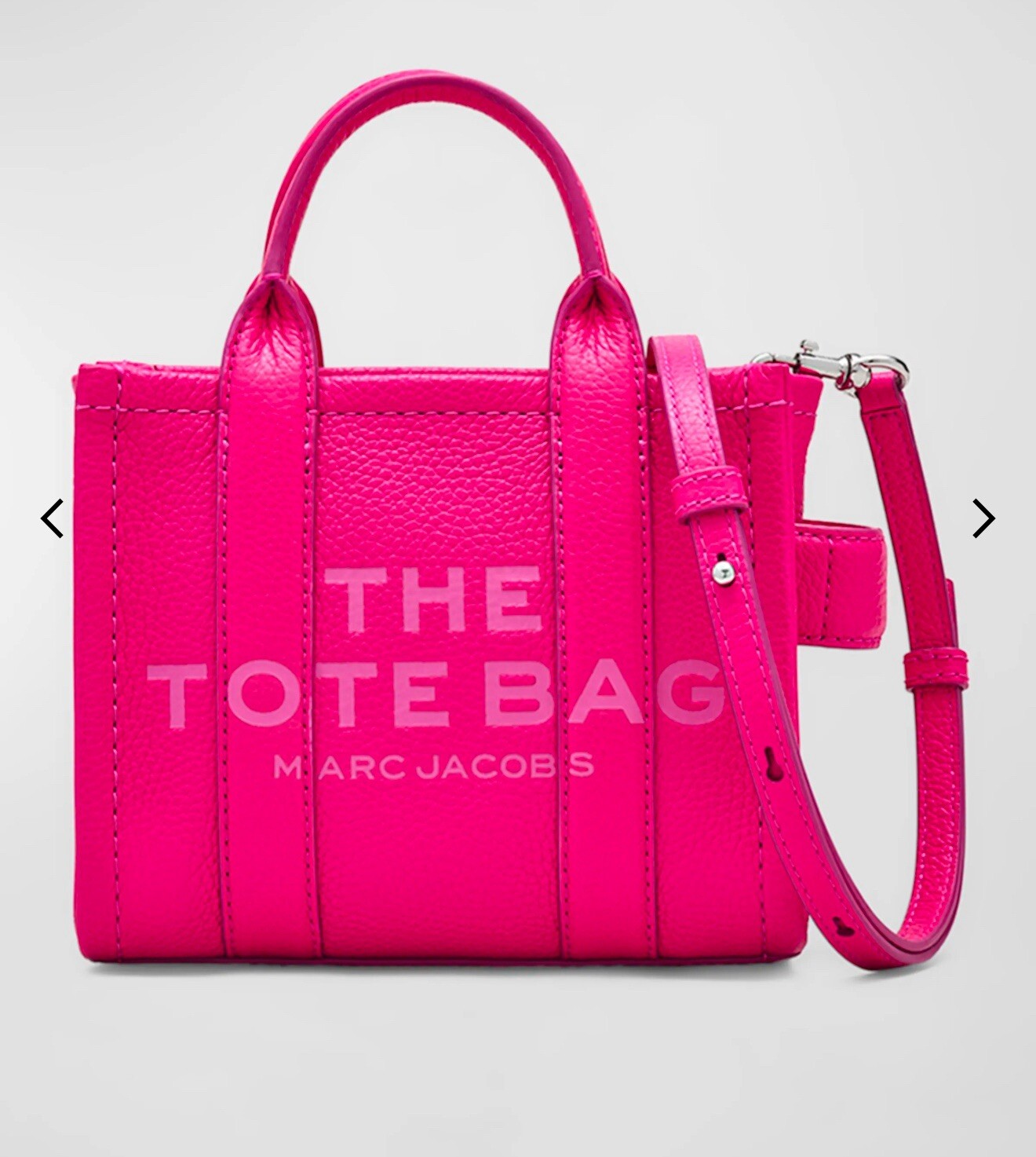 MARC JACOBS The Leather Small Tote – Hot Pink