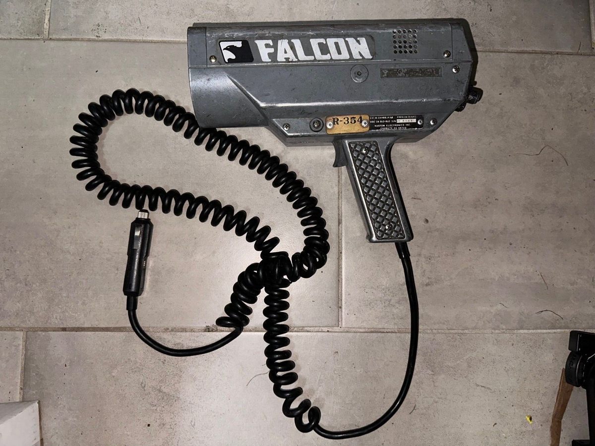 No.1157 ☆横振り刺繍パッチ☆ TRACK RADAR Kustom Signals Falcon Handheld Radar Gun Speed Detector