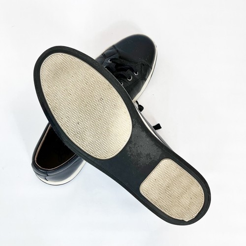 Zapatillas Johnston & Murphy 1850 de cuero negro con cordones para hombre 13M - Imagen 7 de 9