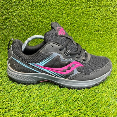 Saucony Excursion TR16 Womens Size 10 Black Pink Walking Running Shoes Sneakers