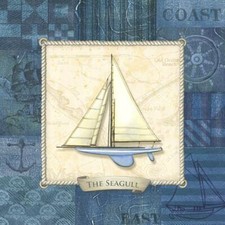 Ceramic Backsplash Tile Mural Nautical Sailing Ship - Nautique Sailing IV