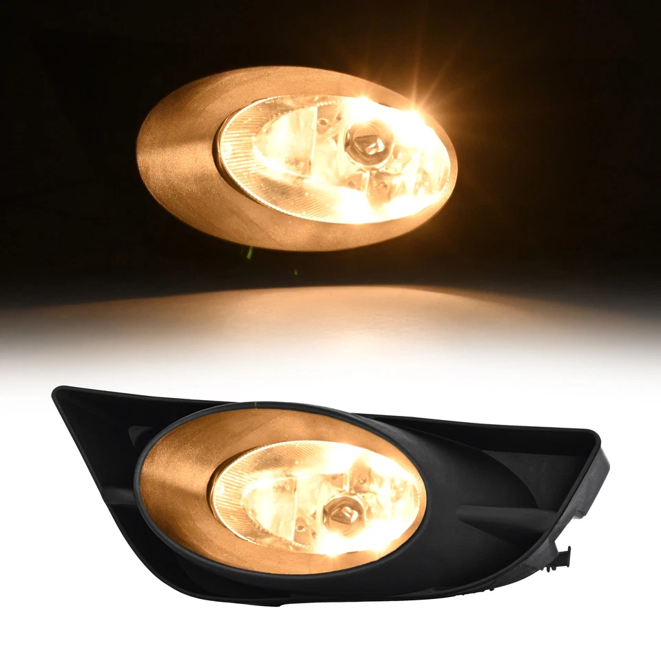 Luz antiniebla blanca con bombilla y bisel para Honda Fit 2009 2010 2011 lente de plástico izquierda Foto 2 de 4