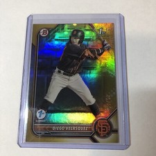 2022 Bowman 1st Edition Diego Velasquez 1st Gold Foil #34/50 San Francisco SSP