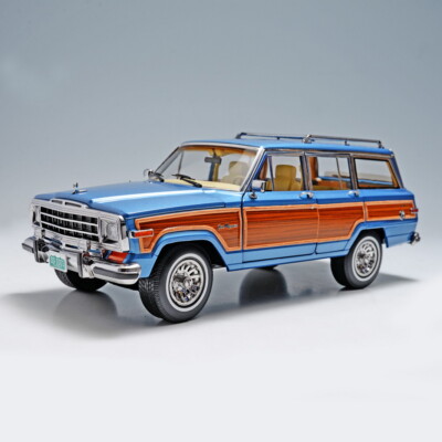 まめ DD Model 1/18 Scale Jeep Guand Wagoneer Blue Diecast Car Model Toy