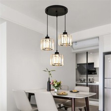 3 Way Hanging Glass Pendant Light LED Ceiling Lights Modern Vintage Chandelier