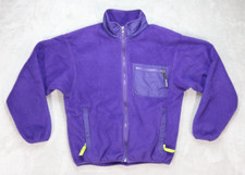 Women's Vintage Patagonia Purple Fleece Full Zip Jacket Made in USA 10