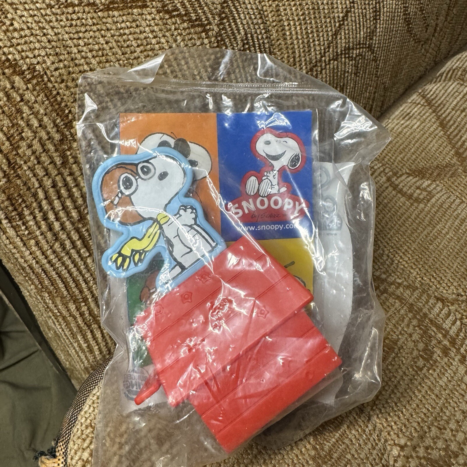 Vintage Snoopy vs Red Baron Burger King Wind-Up Toy NEW Sealed