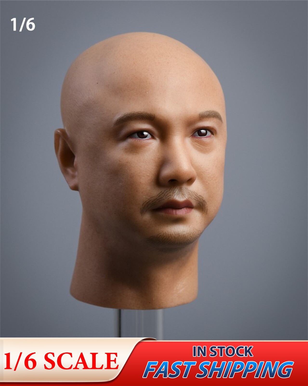 1/6 Asian middle-aged Man Head Sculpt F 12