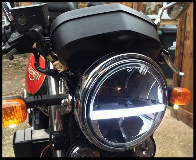 Headlight Headlamp LED CREE X 1 Light 7" Cafe Racer Motorbike Bike E Approved for sale online eBay