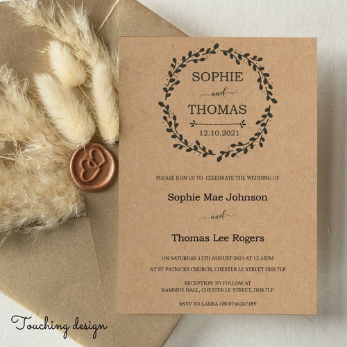 Personalised Wedding Invitation set - Information card - RSVP card Evening (W1) - 第 24/63 張圖片