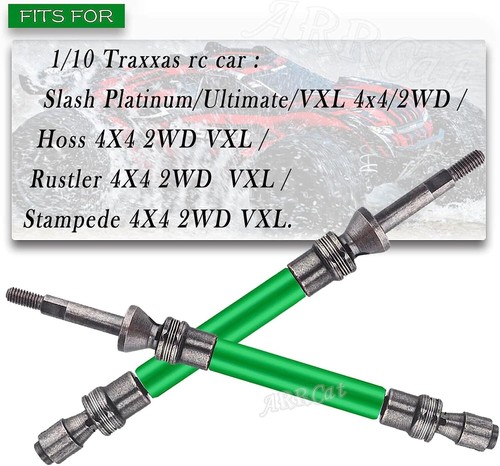 2pcs Upgrades Part Rear Drive Shaft CVD for 1/10 Traxxas Slash 2WD 4x4 VXL A2 - Picture 2 of 7